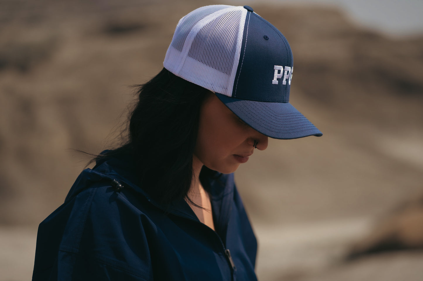 Navy/white trucker hat